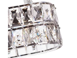 Lámpara de techo moderna de cristal para salón plateada - Ovalada 80 cm - Miami Plateado New