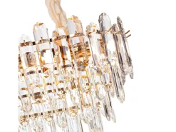 Lámpara de techo moderna de cristal para salón dorada - Ovalada 80 cm - Las Vegas Dorado