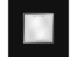 Lámpara de techo moderna de cristal cuadrada blanca 4 luces E27 pequeña Frame Blanco Online