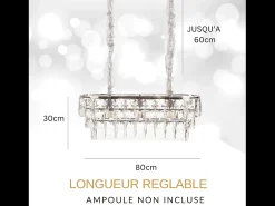 Online Lámpara de techo moderna de cristal para salón plateada - Ovalada 80 cm - San Francisco Plateado