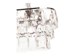 Online Lámpara de techo moderna de cristal para salón plateada - Ovalada 80 cm - San Francisco Plateado