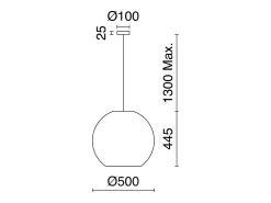 Online Lámpara de techo NATURAL estilo moderno - Alt. 130 cm x ø50 cm - E27 15W - acero y mimbre claro - IP20 Marru00f3n