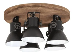 Outlet Lámpara de techo negra 25 W E27 50x50x25 cm ES897091 Negro