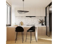 Best Rendez-Vous Déco Lámpara de techo negra de papel de cuerda 75 cm - Mada Negro