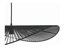 Best Rendez-Vous Déco Lámpara de techo negra de papel de cuerda 75 cm - Mada Negro