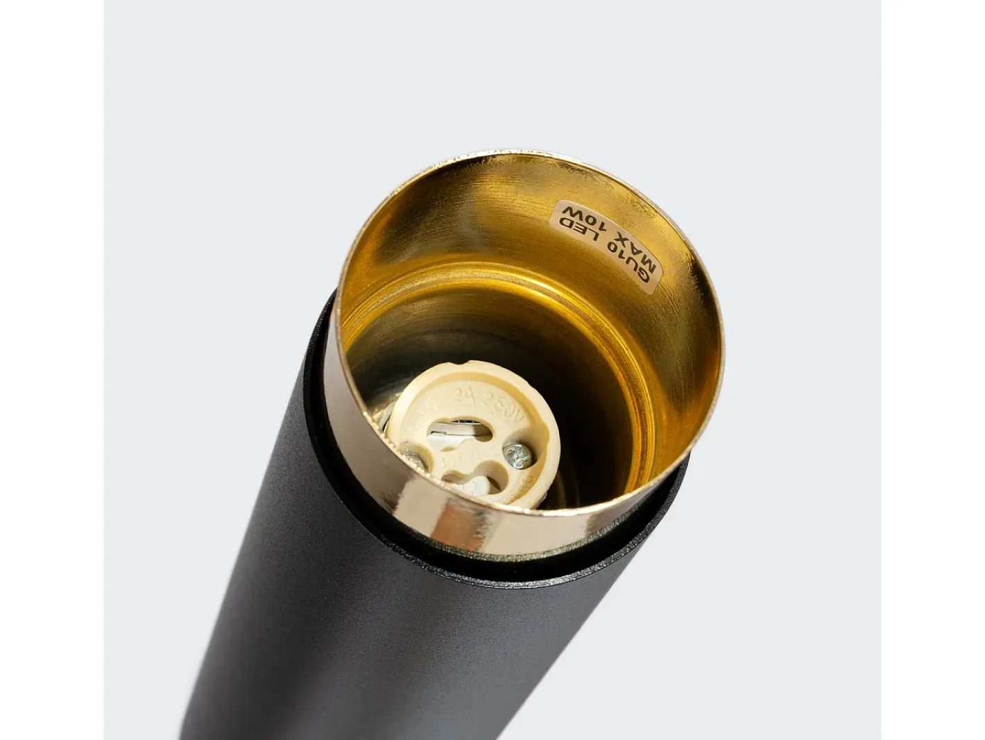 Discount Sollux Lighting Lámpara De Techo Nero Moderno De Acero - 1 Fuentes Luminosas - L.6 X A.12,5 Cm - Negro/Oro Negro / Dorado
