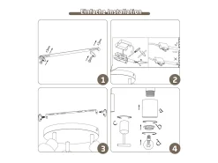 NETTLIFE Lámpara de techo con 3 llamas, color , industrial, E14, para sala de estar Negro Best