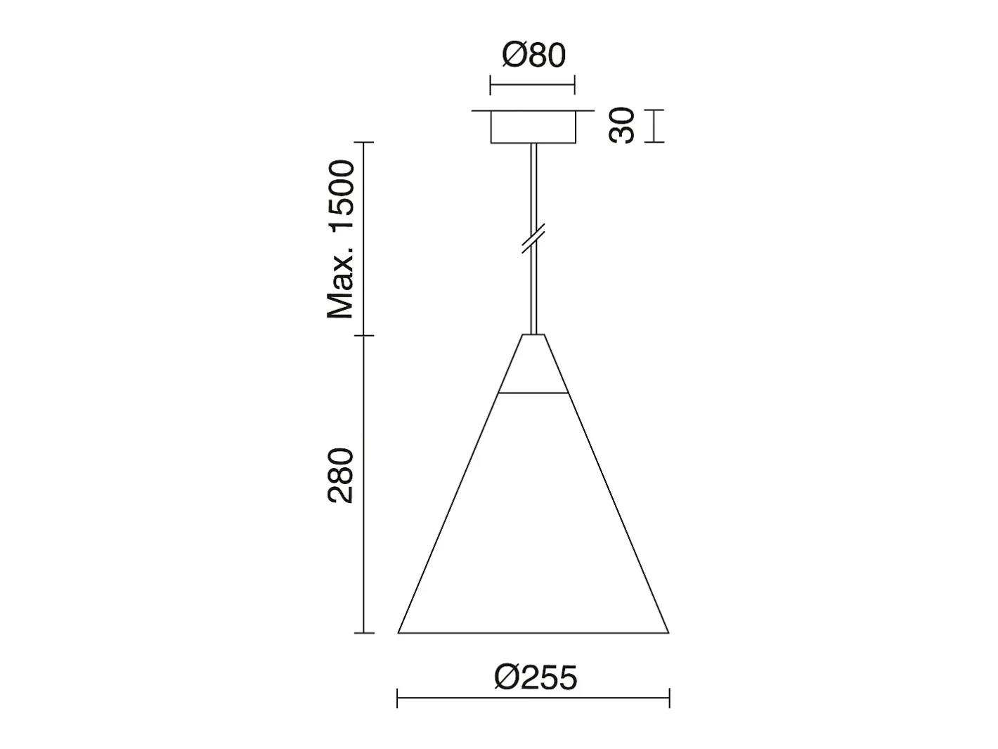 Lámpara Suspendida-Lámpara de techo ODA estilo moderno - Alt. 150 cm x D. 25,5 cm - E27 60W - acero y madera de fresno- - IP 20 Blanco