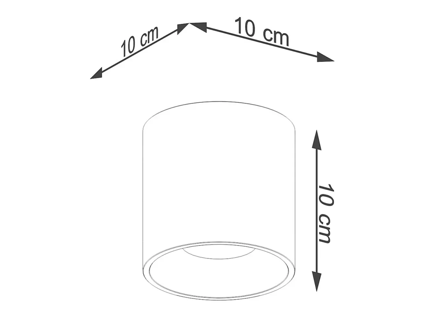 Sollux Lighting Plafón-Lámpara De Techo Orbis Minimalista De Acero - 1 Fuentes Luminosas - L.10 X A.10 Cm - Dorado