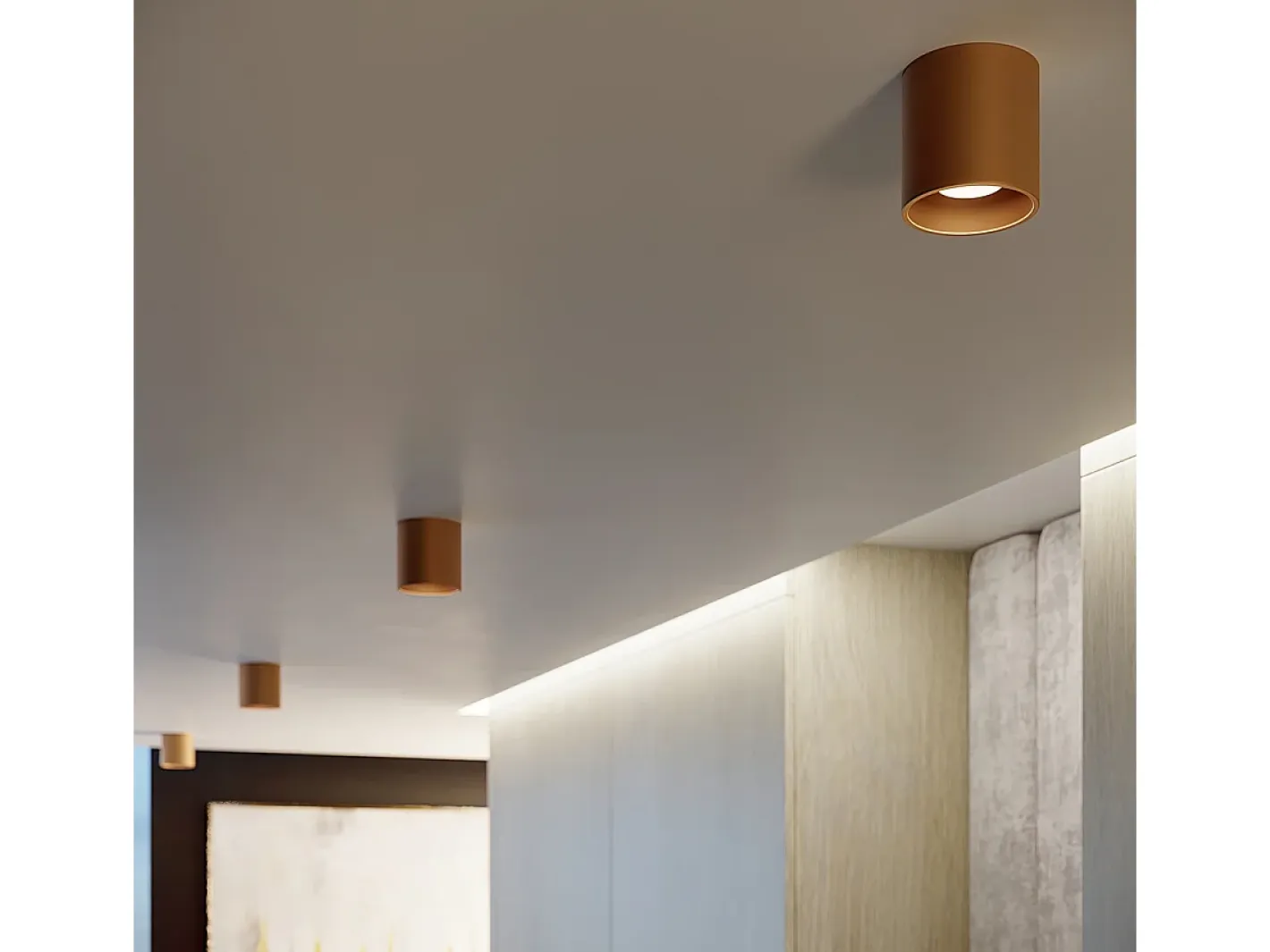 Sollux Lighting Plafón-Lámpara De Techo Orbis Minimalista De Acero - 1 Fuentes Luminosas - L.10 X A.10 Cm - Dorado