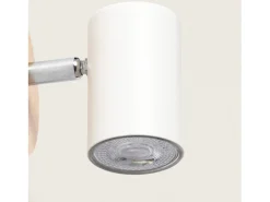 Online Ledkia Lámpara de Techo Orientable Madera 1 Foco Olmo Blanco Multicolor