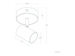Online Ledkia Lámpara de Techo Orientable Madera 1 Foco Olmo Blanco Multicolor