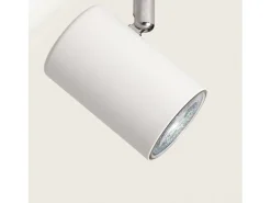Ledkia Iluminación Exterior-Lámpara de Techo Orientable Madera 3 Focos Olmo Blanco Multicolor