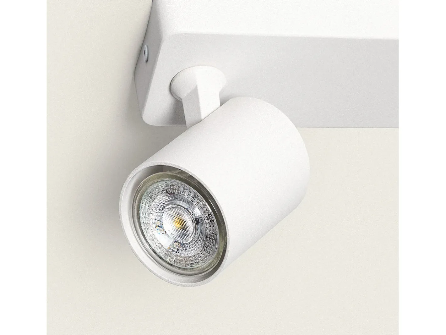 Ledkia Iluminación Exterior-Lámpara de Techo Orientable Cora 3 Focos Blanco Blanco Multicolor