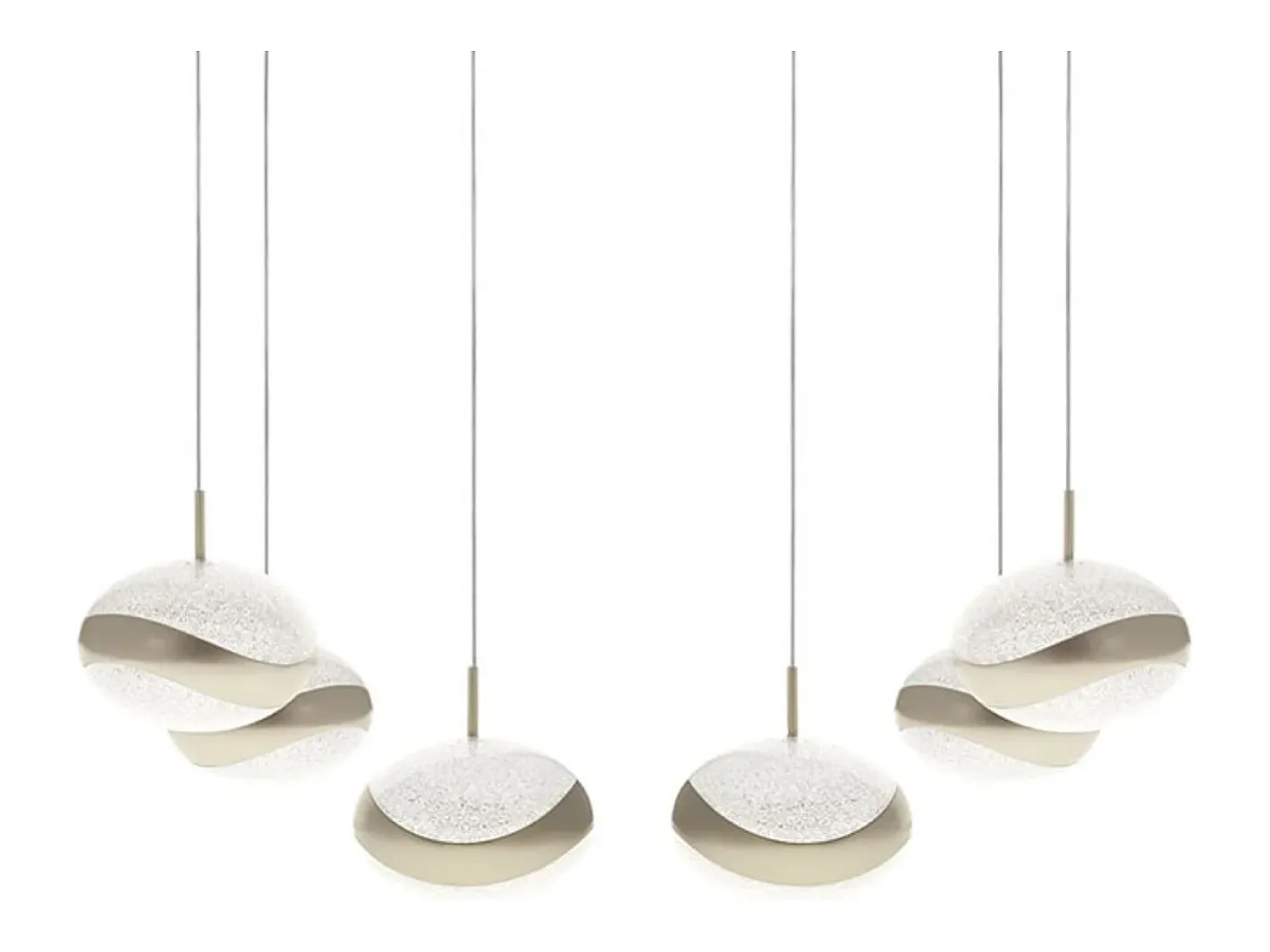 Lámpara de techo Planett Lumit 48W 3600 lm altura regulable 65x30 cm Beige Best