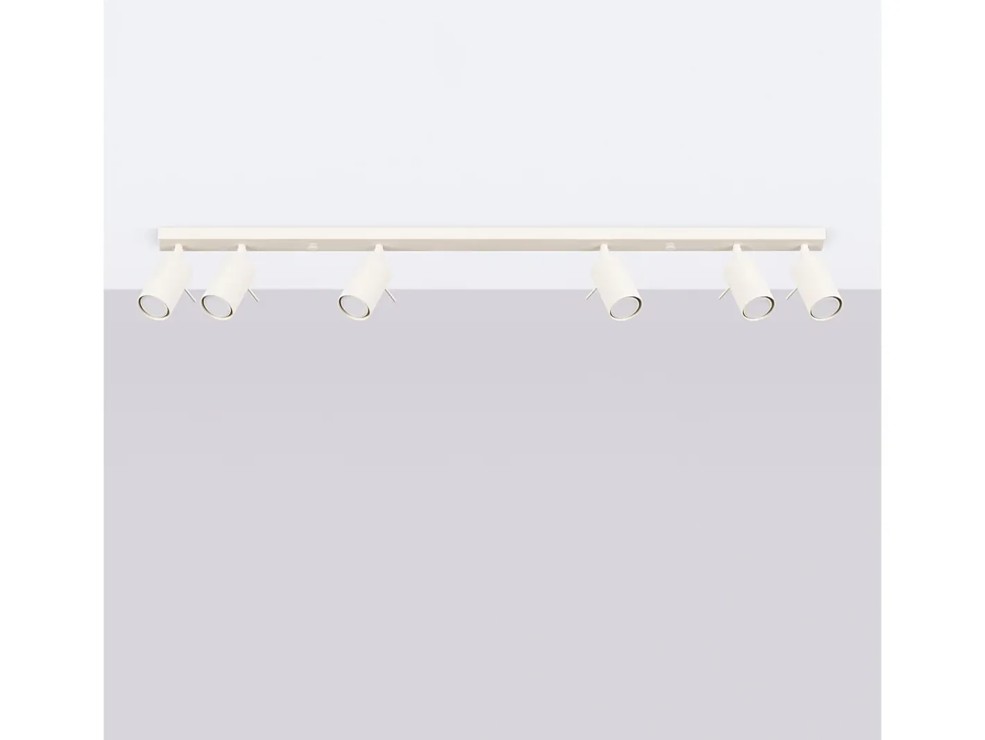 Sollux Lighting Lámpara De Techo Ring Moderno De Acero - 6 Fuentes Luminosas - L.117 X A.17 Cm - Beige New
