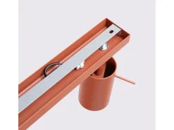 Best Sollux Lighting Lámpara De Techo Ring Moderno De Acero - 6 Fuentes Luminosas - L.117 X A.17 Cm - Ocre Rojo