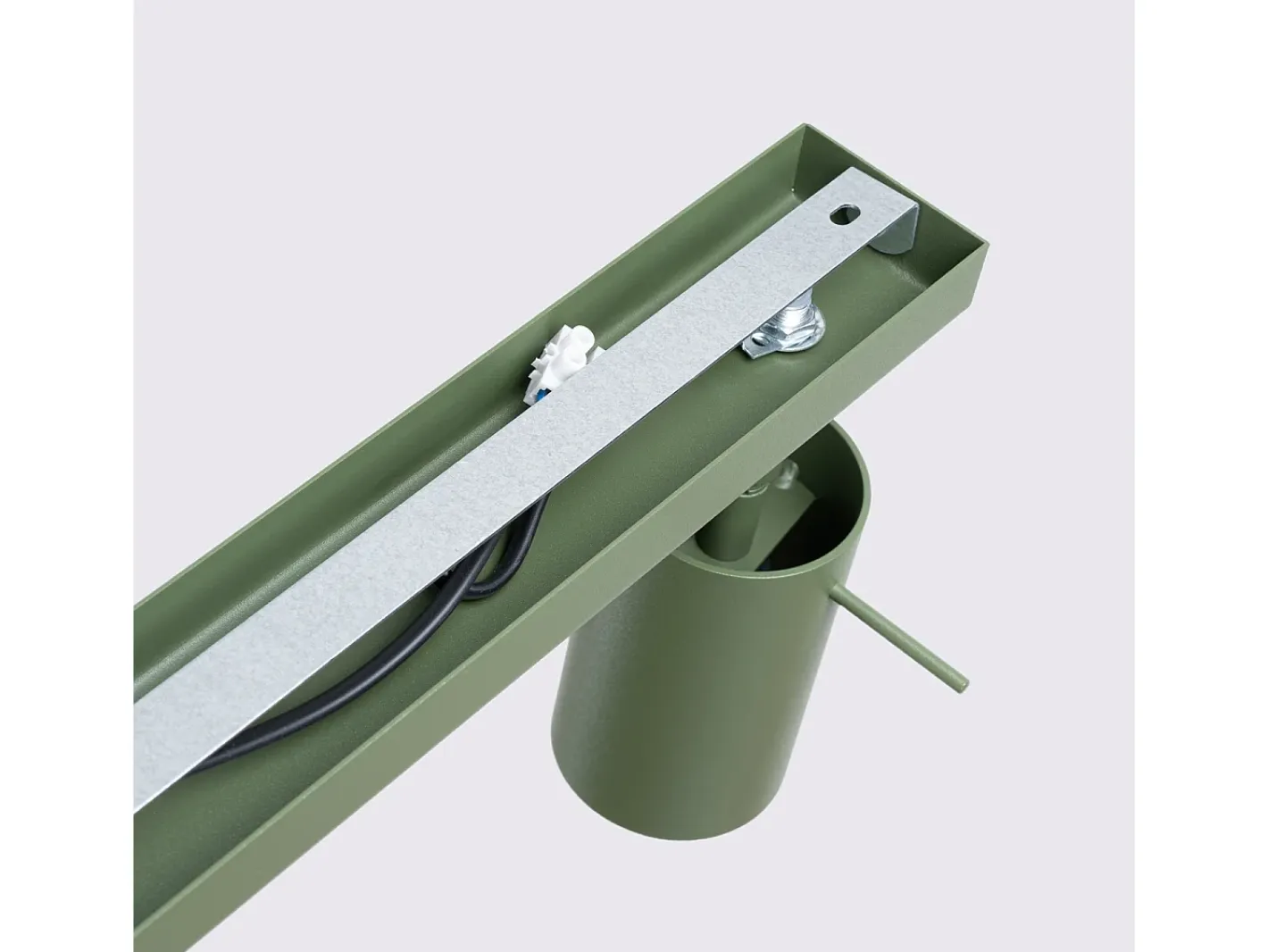 Sollux Lighting Plafón-Lámpara De Techo Ring Moderno De Acero - 6 Fuentes Luminosas - L.117 X A.17 Cm - Oliva Verde