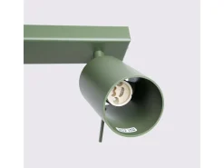 Sollux Lighting Plafón-Lámpara De Techo Ring Moderno De Acero - 6 Fuentes Luminosas - L.117 X A.17 Cm - Oliva Verde