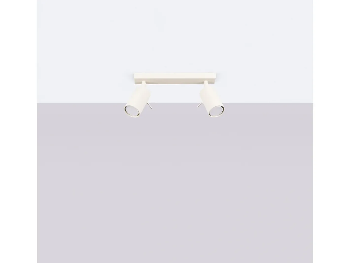 Sollux Lighting Plafón-Lámpara De Techo Ring Moderno De Acero - 2 Fuentes Luminosas - L.30 X A.17 Cm - Beige