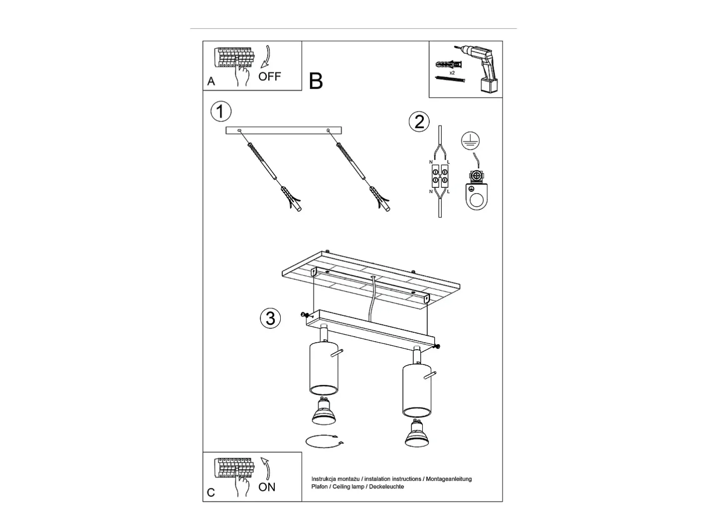 Sollux Lighting Plafón-Lámpara De Techo Ring Moderno De Acero - 2 Fuentes Luminosas - L.30 X A.17 Cm - Beige