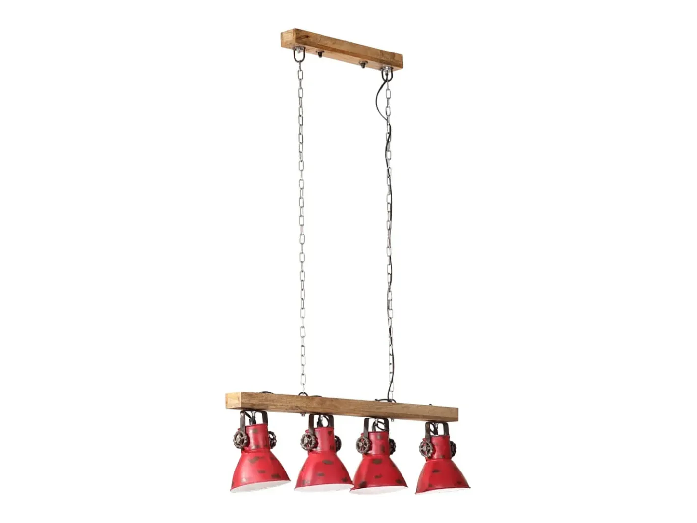 Plafón-Lámpara de techo desgastado 25 W E27 90x24x111 cm ES727464 Rojo