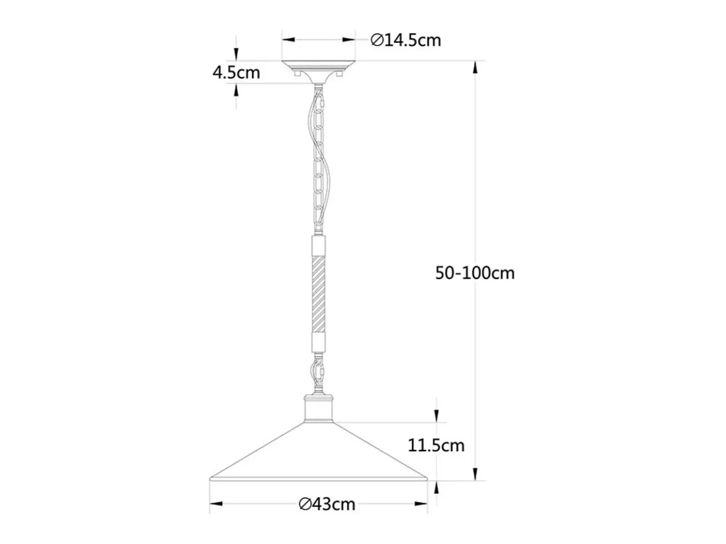 Lámpara de techo Soga Lumit 40W altura regulable /natural Ø43 cm Negro Outlet