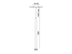Lámpara de techo TANIA estilo moderno - Alt. 60,8 cm - LED SMD AC 4W - 400lm y 3K - base ø14 cm- acero y oro- IP40 Plateado Clearance
