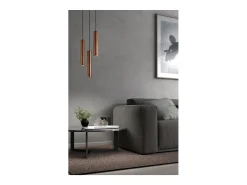 Lámpara Suspendida-Lámpara de techo TANIA estilo moderno - Alt. 33 cm - GU10 50W - base ø8 cm- acero y - IP20 Blanco