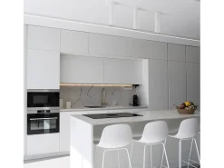 Aplique Para Pared-Lámpara de techo TANIA estilo moderno - Alt. 17 cm x D. 5,5 cm - GU10 50W - acero y - IP20 Blanco
