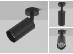 Plafón-Lámpara De Techo Toolight App1244-1C Black Negro