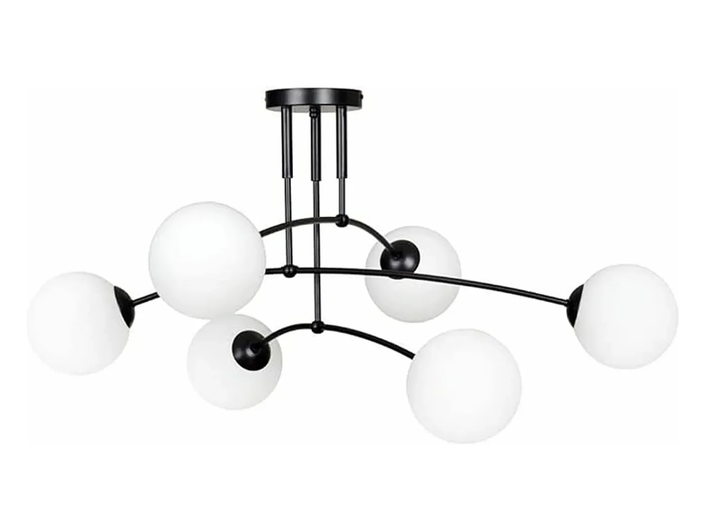 Plafón-Lámpara De Techo Toolight App1576-6C Black Negro