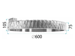 Lámpara De Techo Toolight Led App1506-C Brush Gold Dorado New