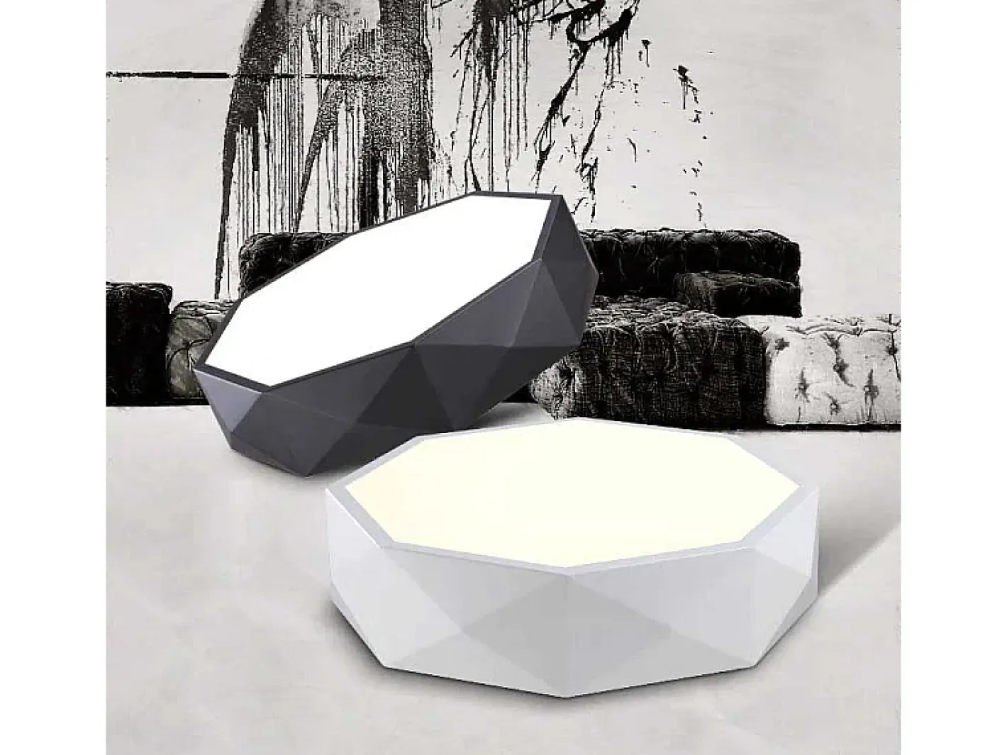 Plafón-Lámpara De Techo Toolight App863-C Diamond 50Cm Black Negro