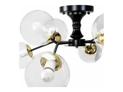 Plafón-Lámpara De Techo Toolight App1135-8C Black Gold Negro