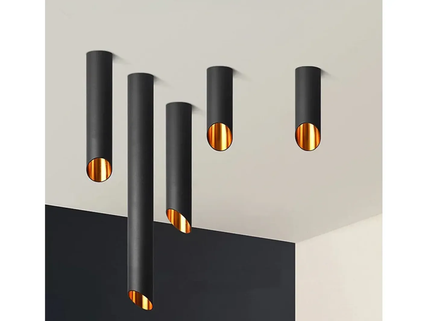 Lámpara De Techo Toolight App571-1C 20Cm Black Gold Negro Best