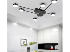 Plafón-Lámpara De Techo Toolight Led App521-6C Black Negro