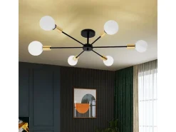 Sale Lámpara De Techo Toolight App501-6C Black Gold Negro