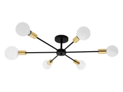 Sale Lámpara De Techo Toolight App501-6C Black Gold Negro