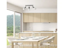 Plafón-Lámpara De Techo Toolight App700-3C Line Chrome Plateado