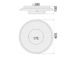 Lámpara De Techo Toolight Led App1459 40Cm White Blanco Sale