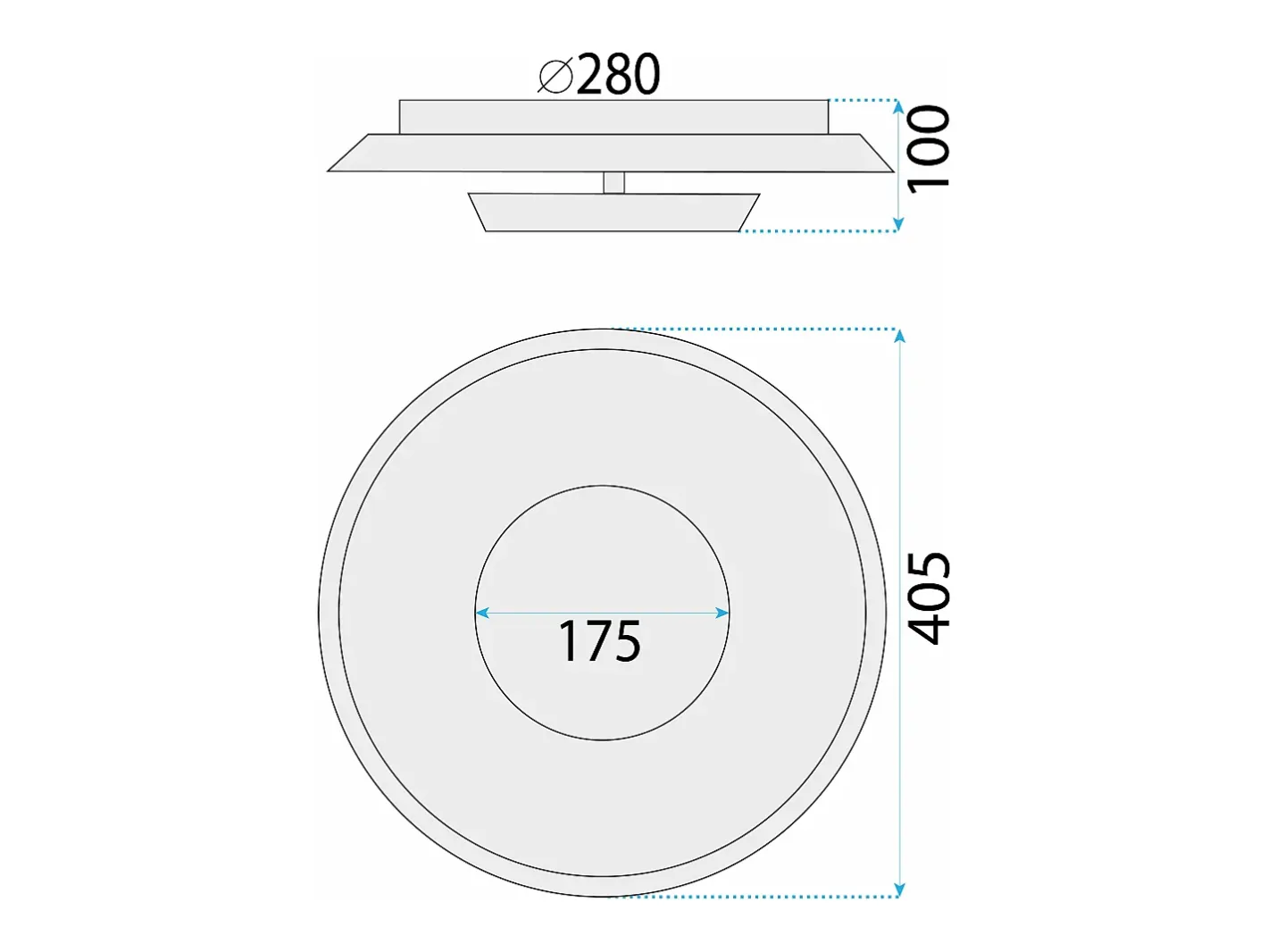 Lámpara De Techo Toolight Led App1459 40Cm White Blanco Sale
