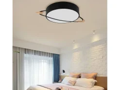 Plafón-Lámpara De Techo Toolight App864-C Moon 40Cm Black Negro