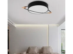 Plafón-Lámpara De Techo Toolight App864-C Moon 40Cm Black Negro