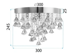 Discount Lámpara De Techo Toolight App1655-3Cp Gold Dorado