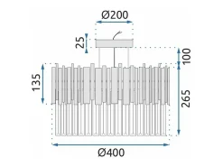 Lámpara De Techo Toolight App1480-1C Chrome Plateado Hot