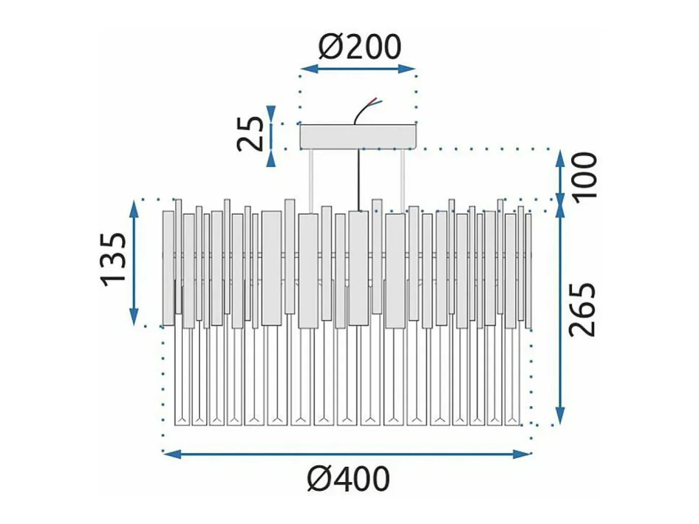 Lámpara De Techo Toolight App1480-1C Chrome Plateado Hot