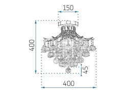 Lámpara De Techo Toolight App784-3C Grey Gris Hot