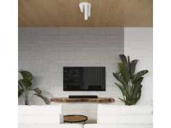 Best Sollux Lighting Lámpara de techo Toris moderno de acero - 5 fuentes luminosas 3000K - L.25 x A.33 cm - Blanco