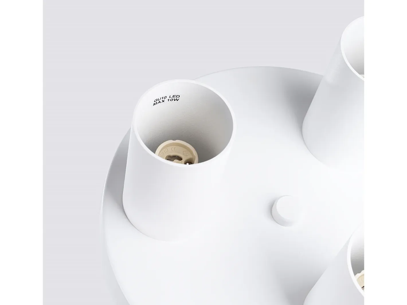 Sollux Lighting Plafón-Lámpara de techo Toris moderno de acero - 3 fuentes luminosas 3000K - L.25 x A.12 cm - Blanco